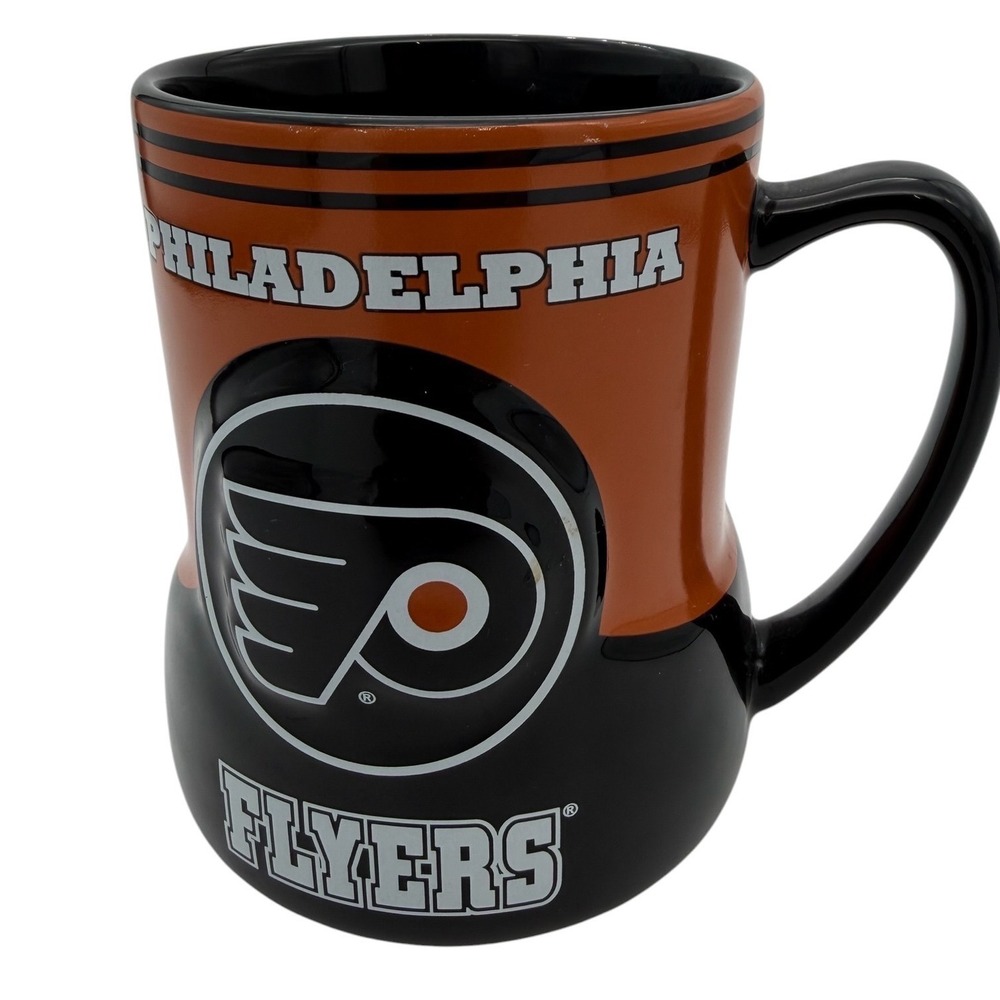 Philadelphia Flyers NHL Coffee Mug Boelter Brands 2011 Orange Black Hockey Cup